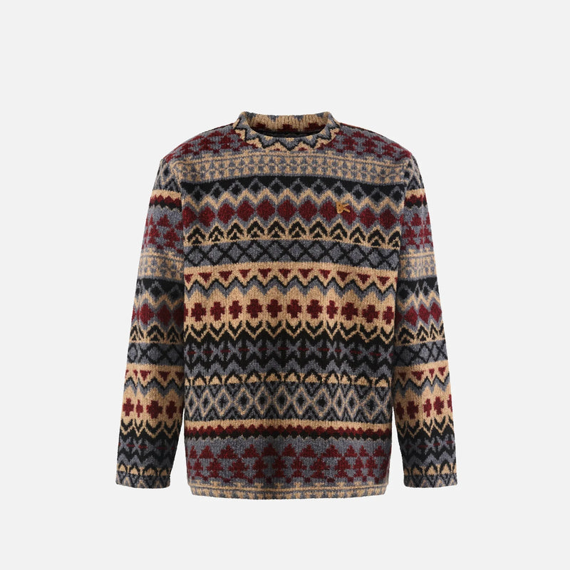 Jacquard Knit Crew Neck · Hombre