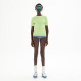 Paneled Short Sleeve, Melon  · Mujer