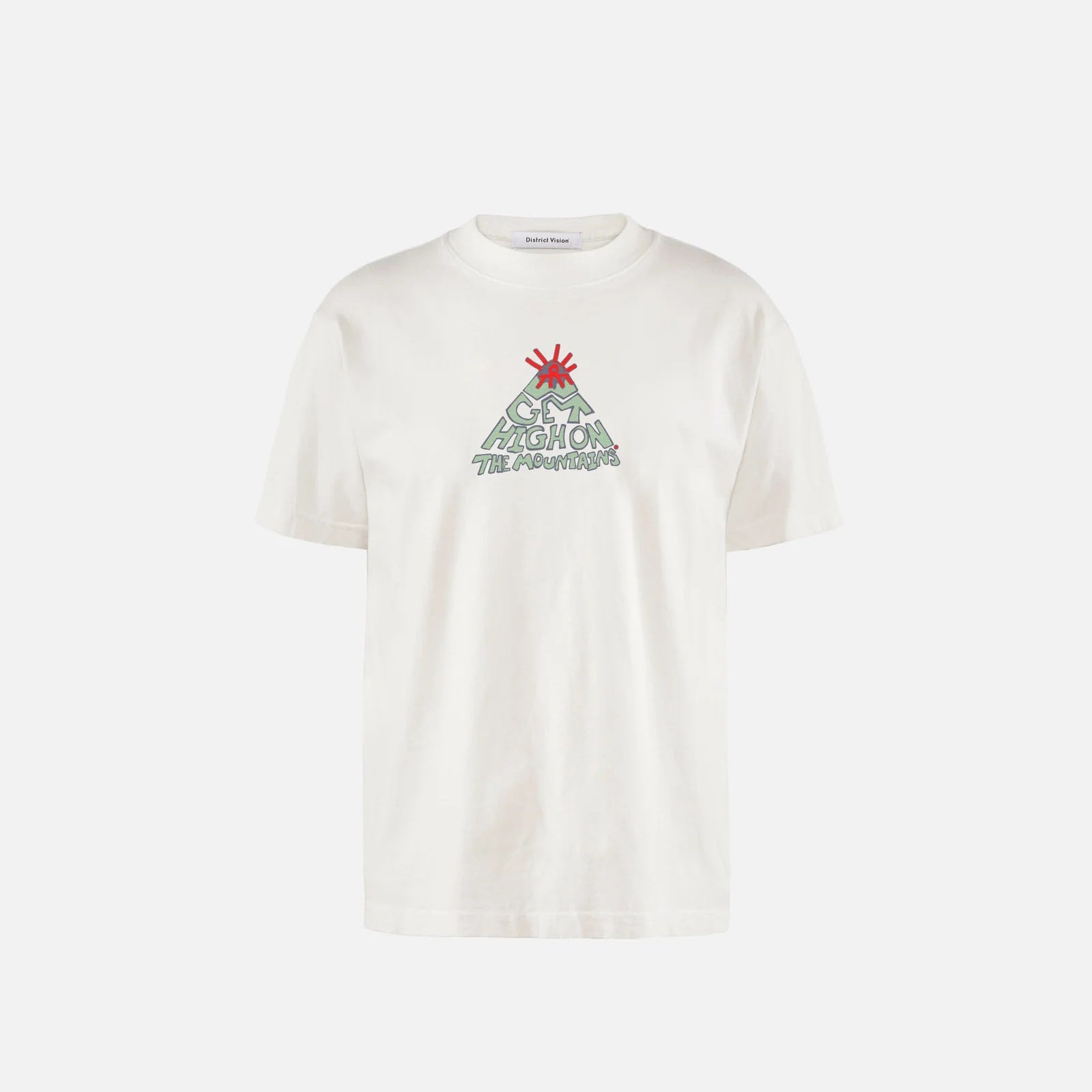 District Vision California Cotton Tee Mountains Vintage White - Unisex