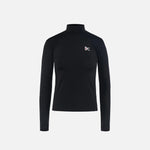 Paneled Long Sleeve Tee, Black · Mujer