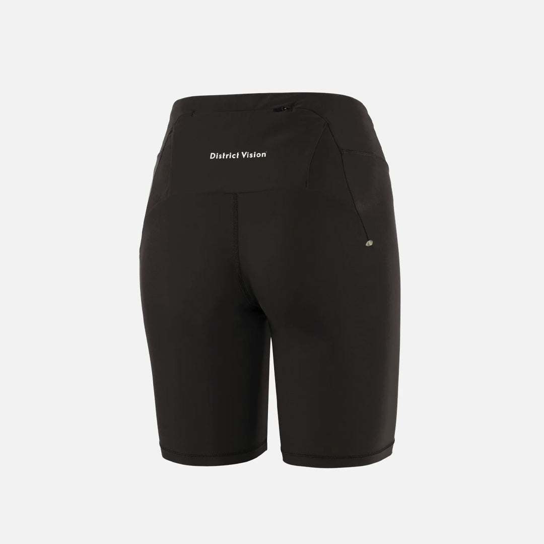 District Vision 7in Recycled Pocketed Half Tights Black
