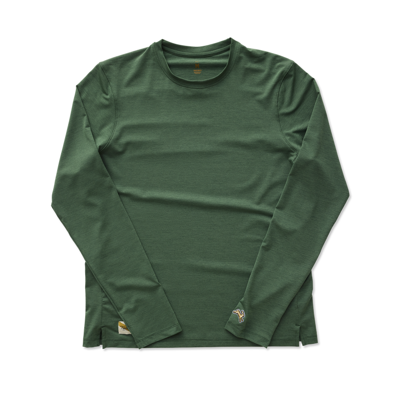 Playera Manga Larga Tracksmith Session Emerald Hombre
