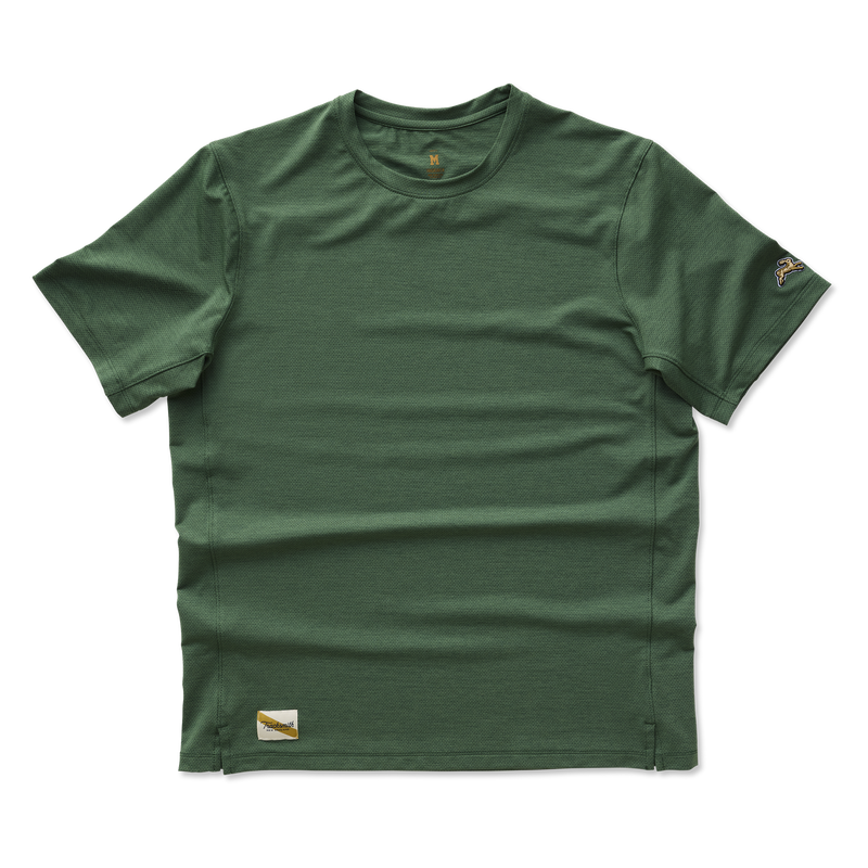 Playera Deportiva Tracksmith Session Tee Emerald Hombre