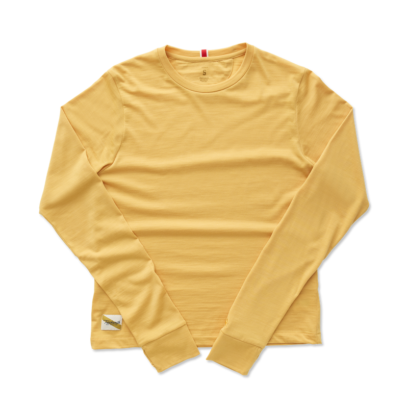 Playera Manga Larga Tracksmith Harrier Honey Gold Mujer