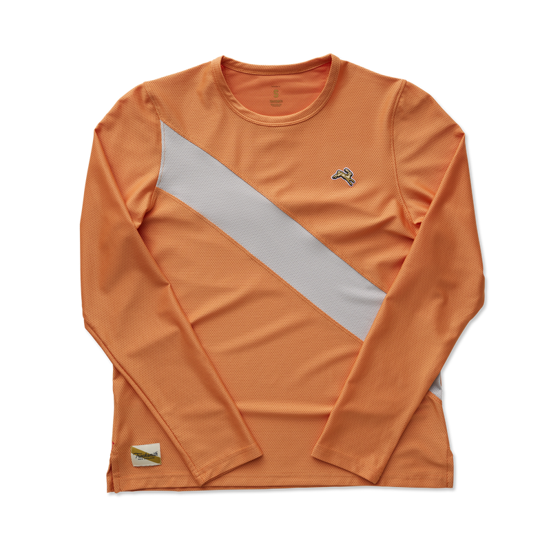 Playera Manga Larga Tracksmith Van Cortlandt Coral Gold