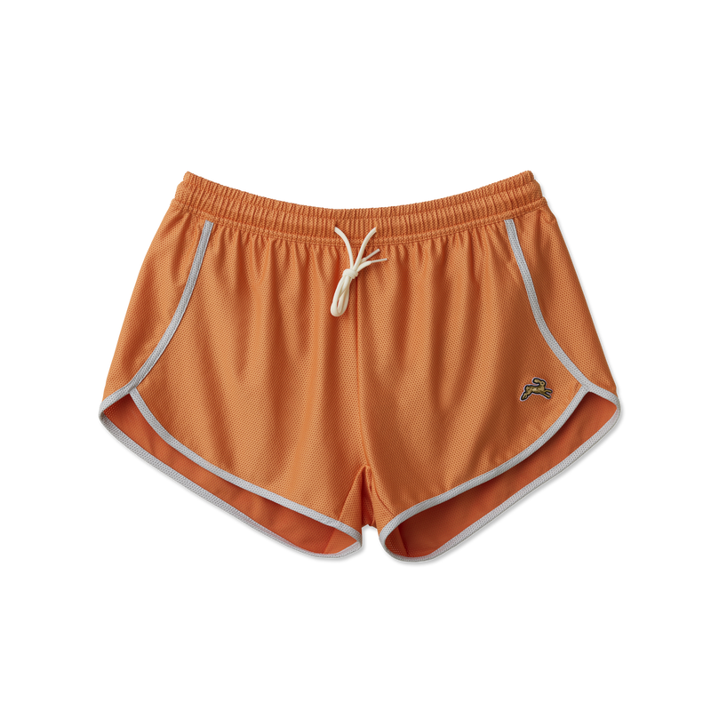 Short Deportivo Tracksmith Van Cortlandt Coral Gold Mujer