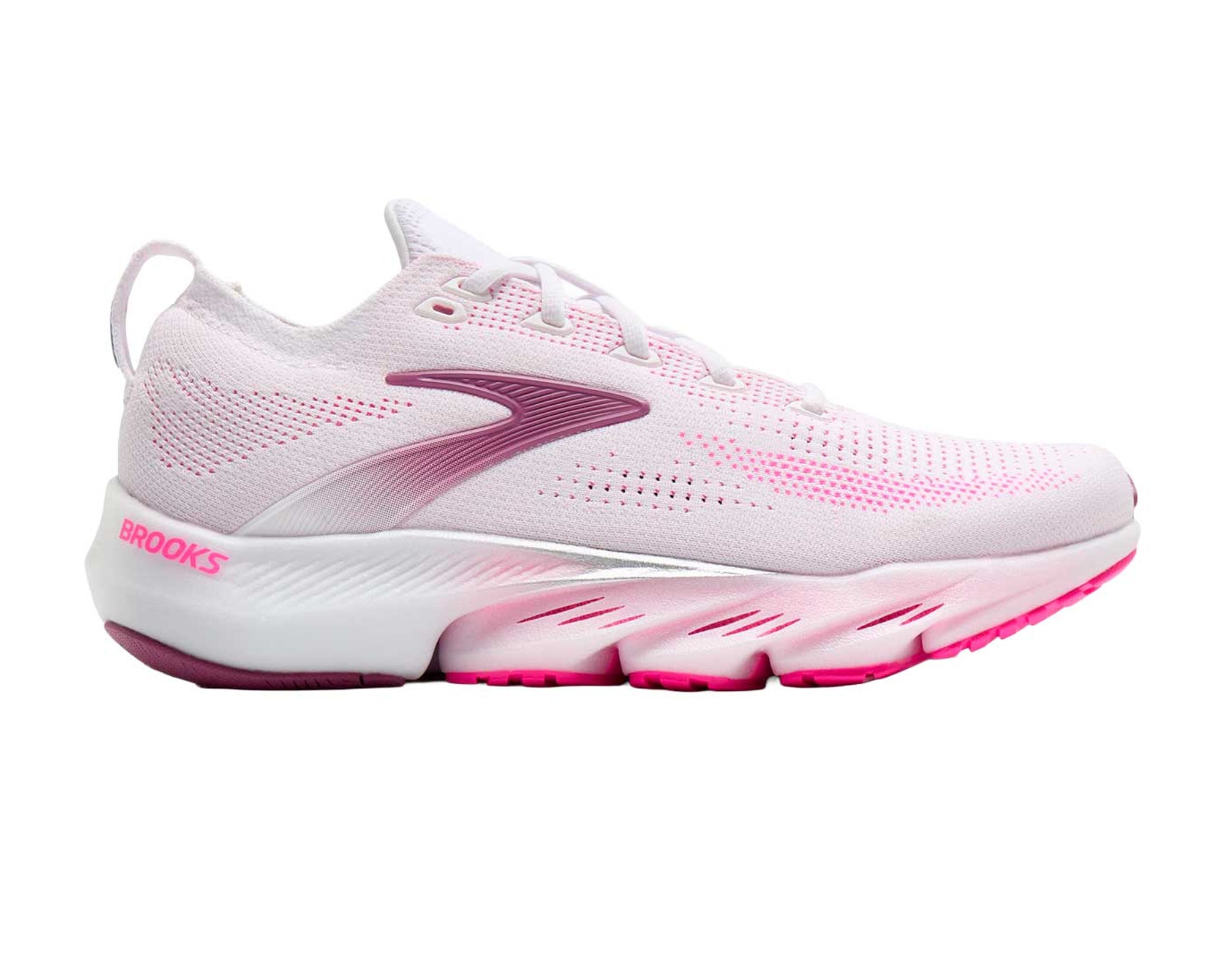 BROOKS Glycerin Flex White Cyber Pink - Mujer