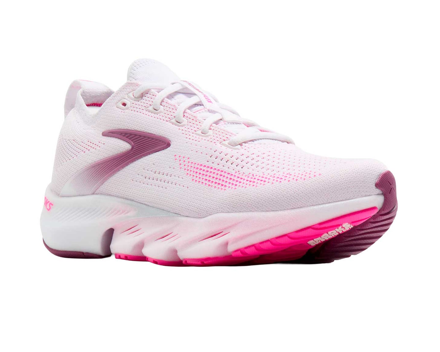 BROOKS Glycerin Flex White Cyber Pink - Mujer