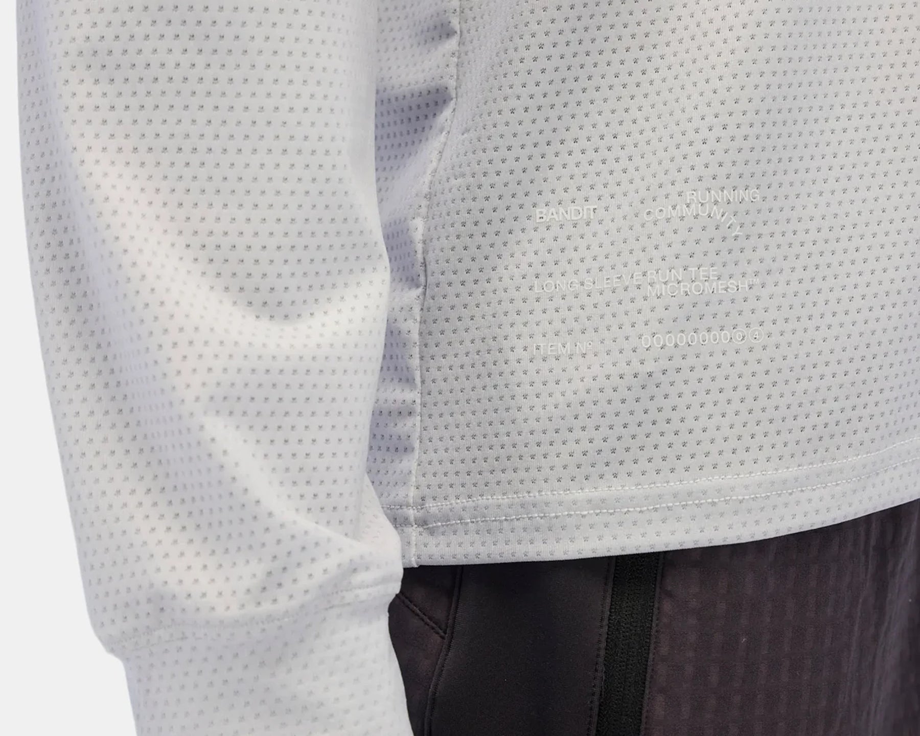 Bandit Micromesh Long Sleeve Tee Cement Gradient - Hombre