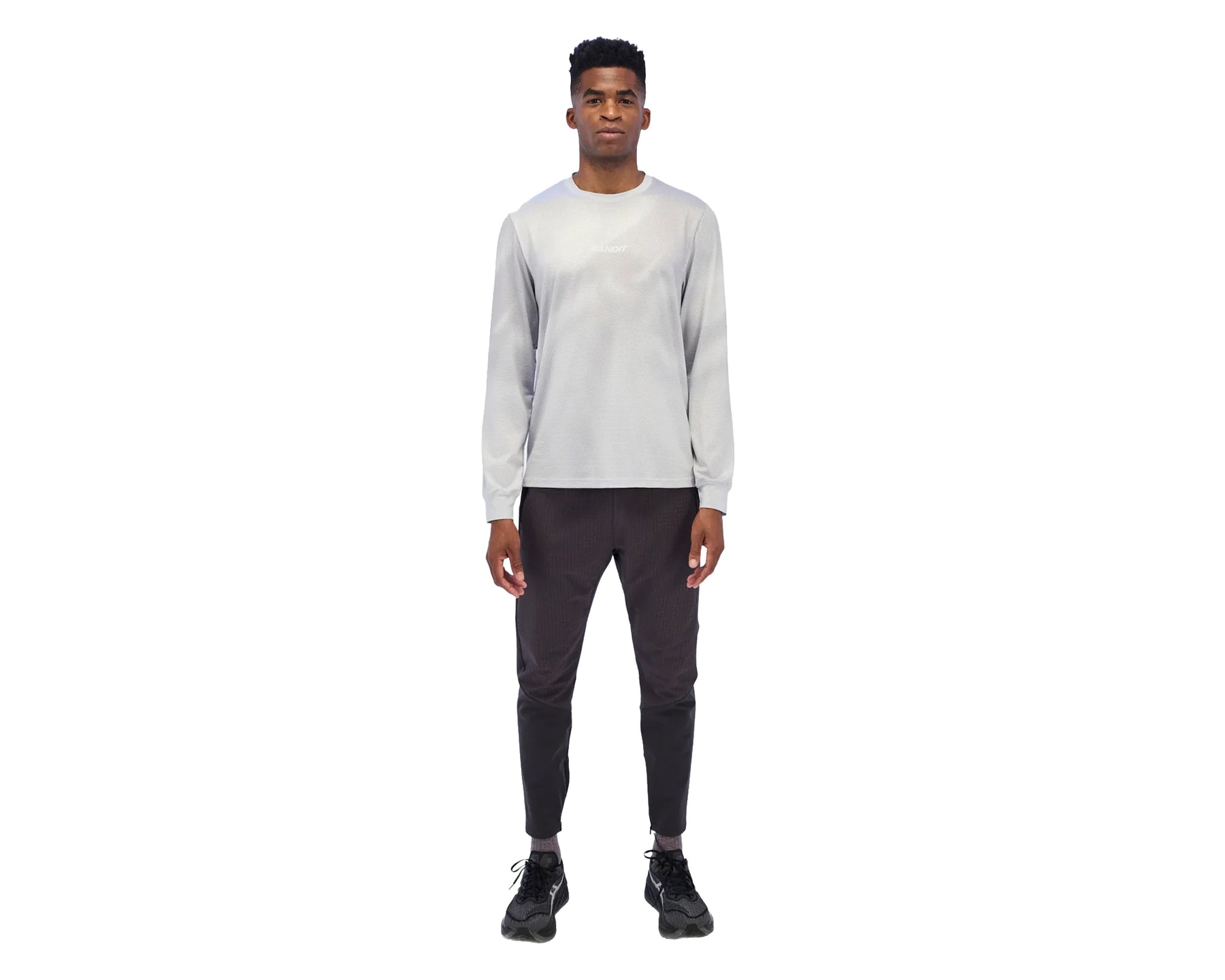 Bandit Micromesh Long Sleeve Tee Cement Gradient - Hombre