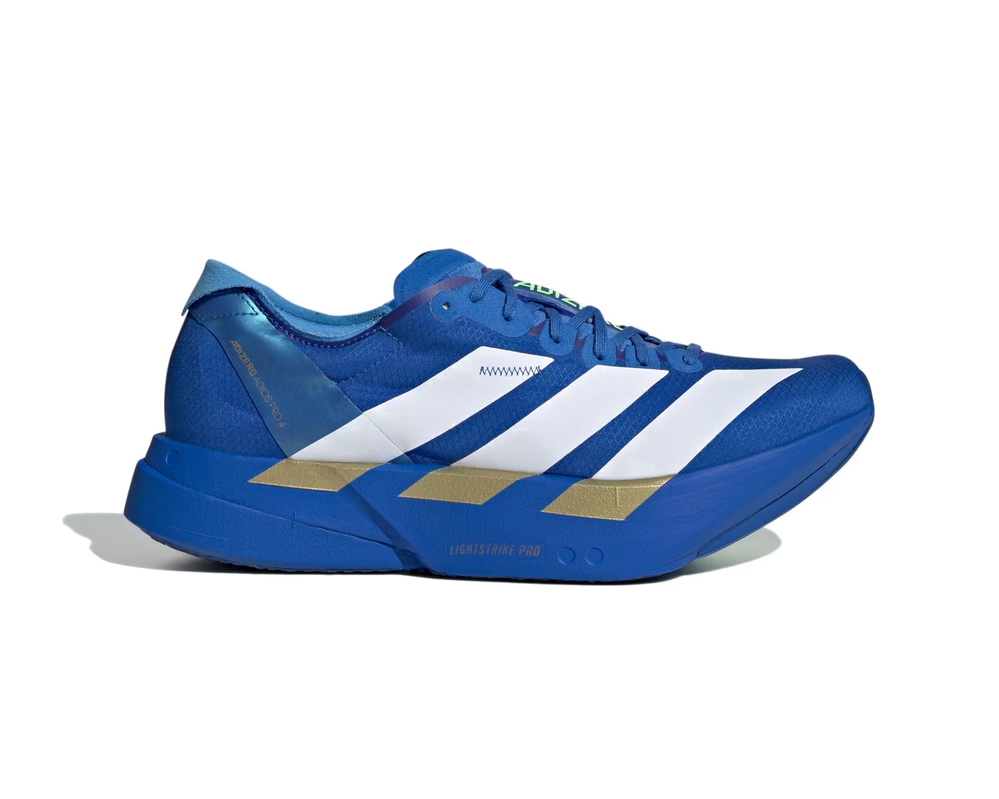Adidas ADIZERO ADIOS PRO 4 - Hombre Blue / Cloud White / Lime Burst