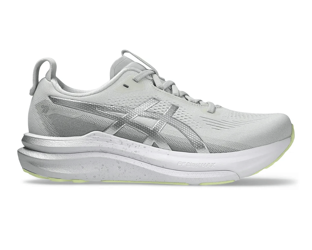 Tenis de pavimento ASICS GEL KAYANO 33 Mujer Platinum/Glow Green