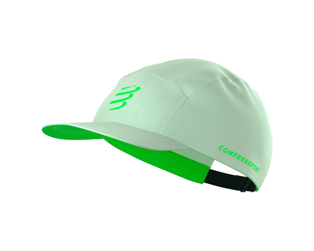 Gorra deportiva de 5 paneles Compressport Lime Unisex