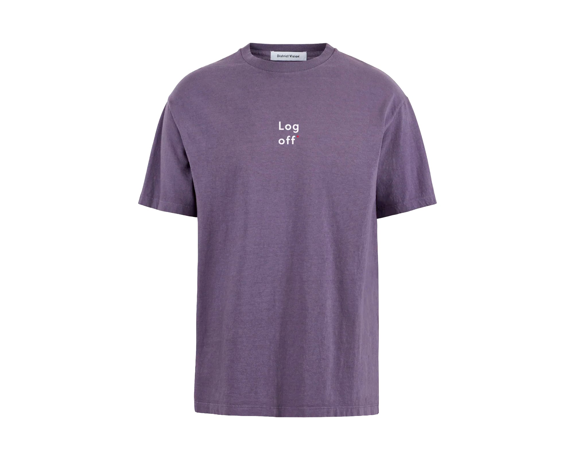 District Vision - California Cotton Tee Log Off Vintage Plum