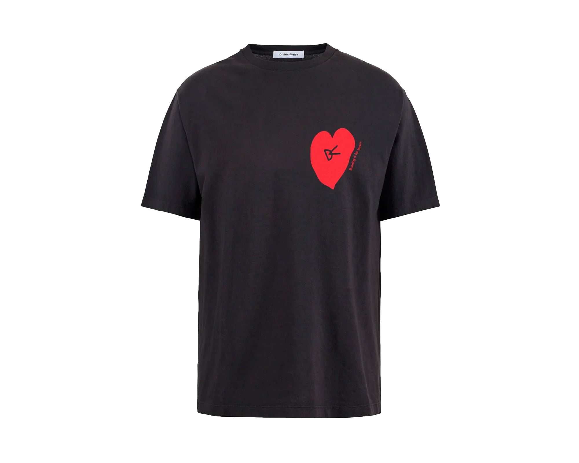 District Vision - California Cotton Tee Run in Love Vintage Black