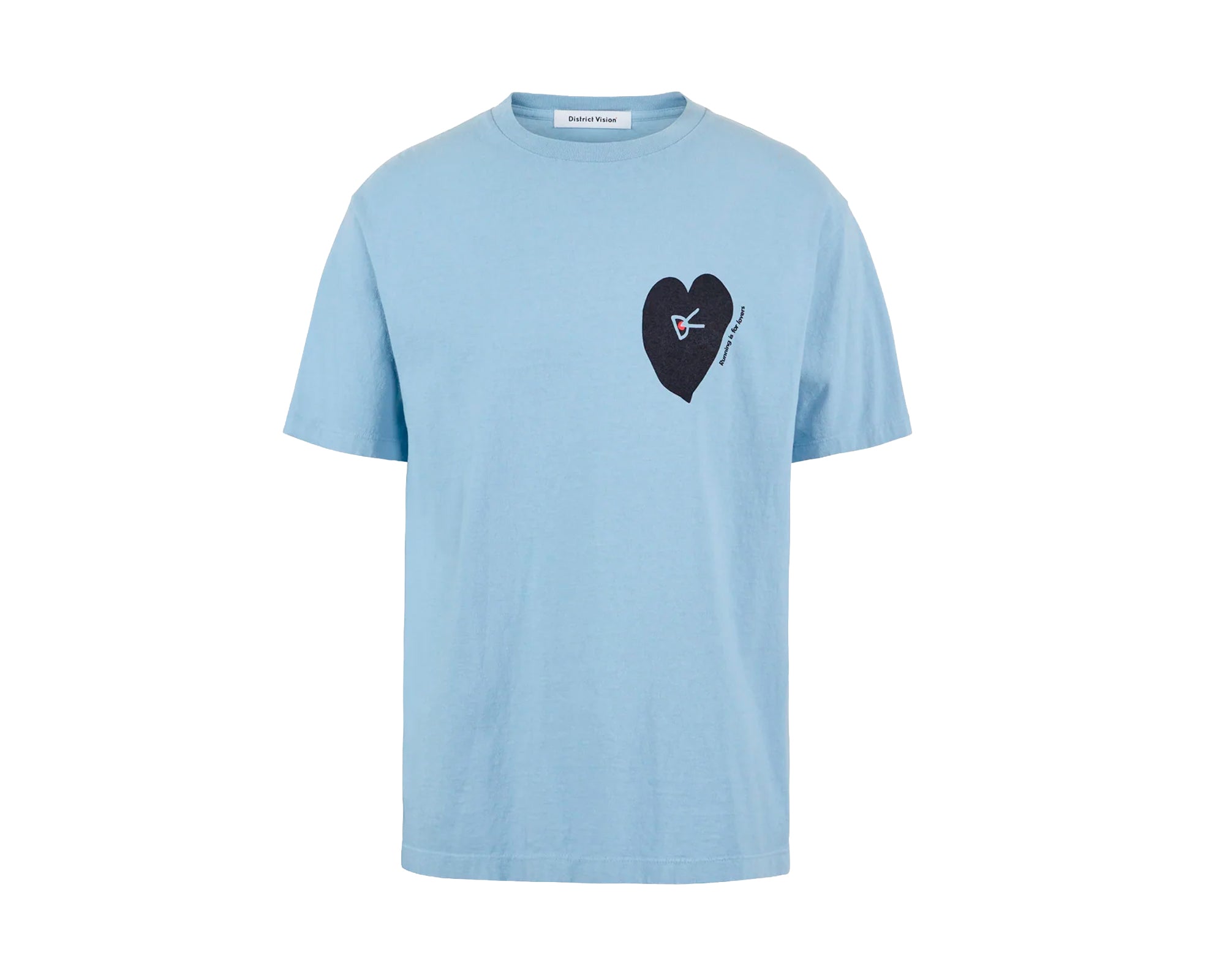 District Vision - California Cotton Tee Run in Love Vintage Light Blue