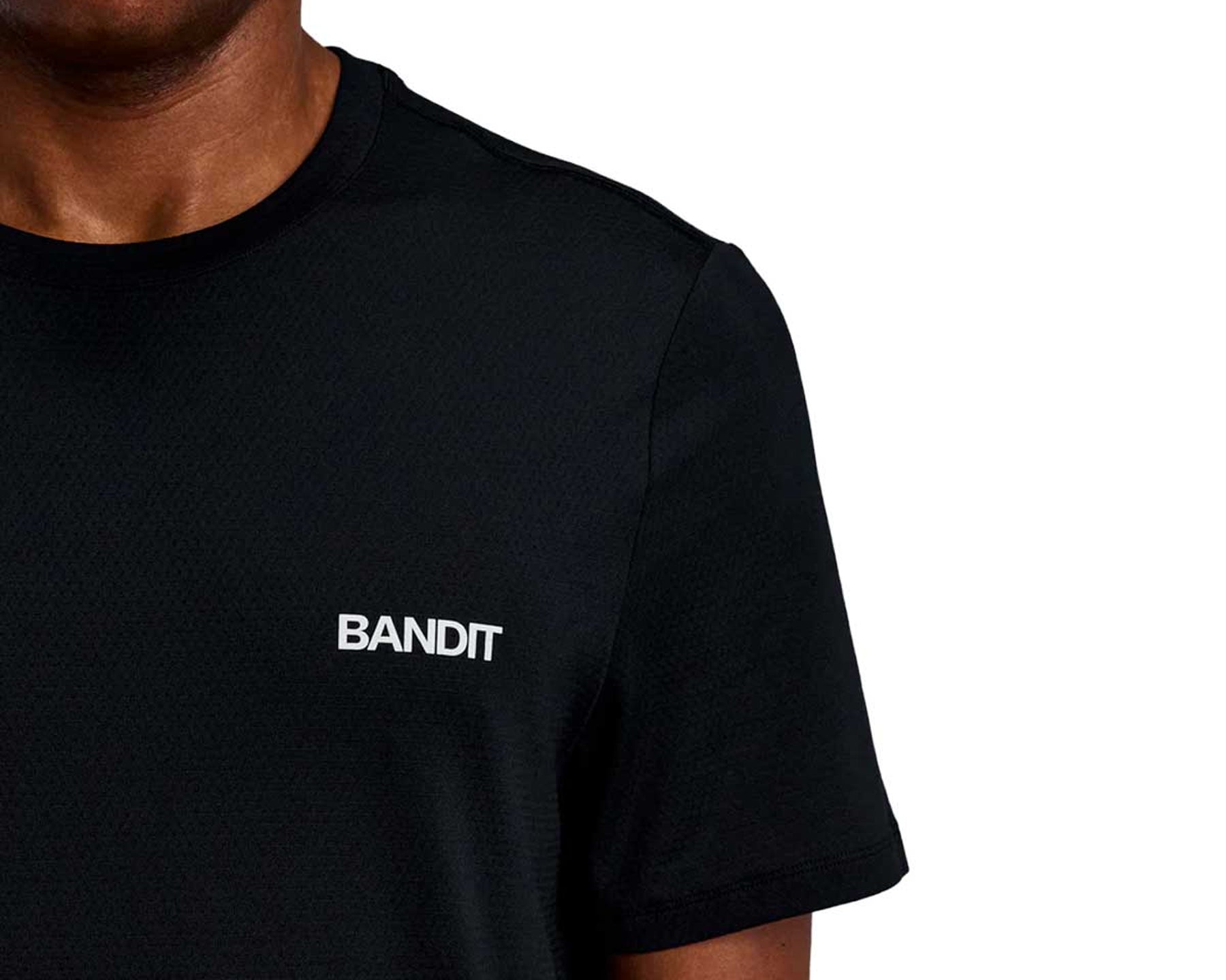 Bandit Short Sleeve Performance Tee MicroMesh Black - Hombre