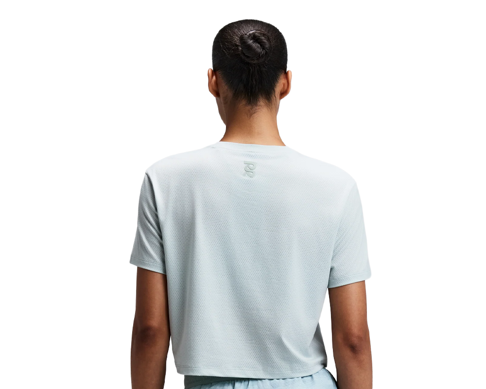 Playera manga corta Bandit Cropped Run Micromesh™ Mujer