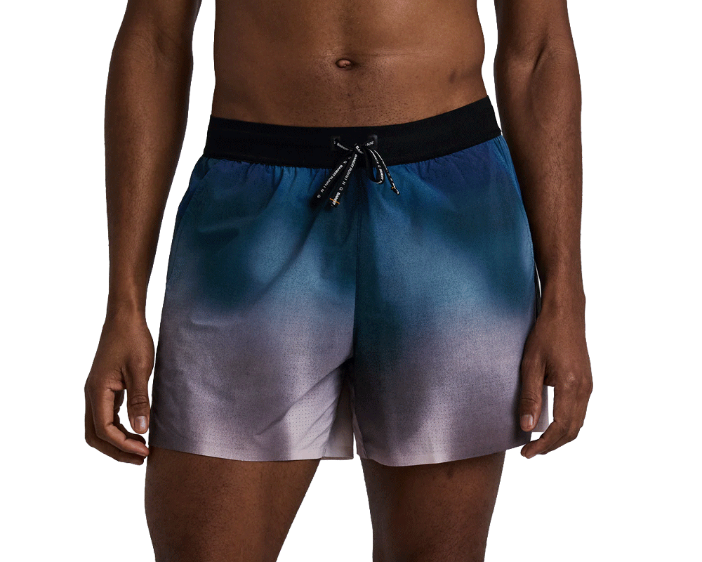 Bandit Vento Next Gen 5" Run Short Tranquil Blue Wave Print - Hombre