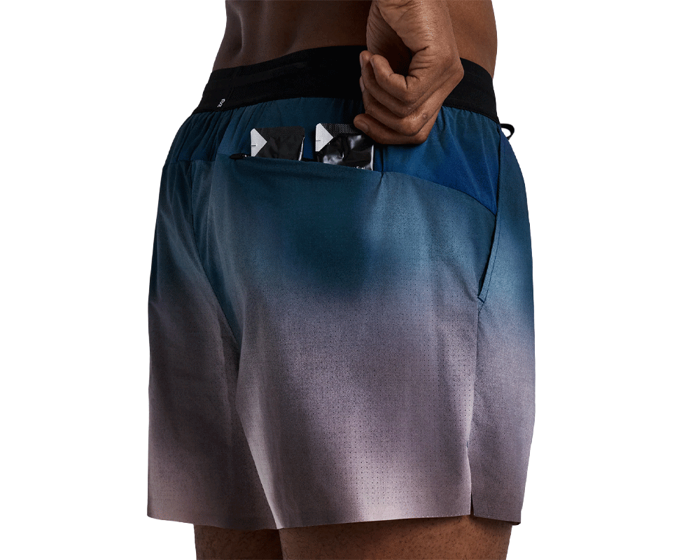 Bandit Vento Next Gen 5" Run Short Tranquil Blue Wave Print - Hombre