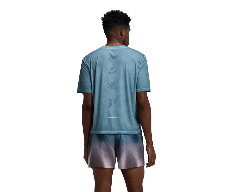 Bandit Vento Next Gen 5" Run Short Tranquil Blue Wave Print - Hombre