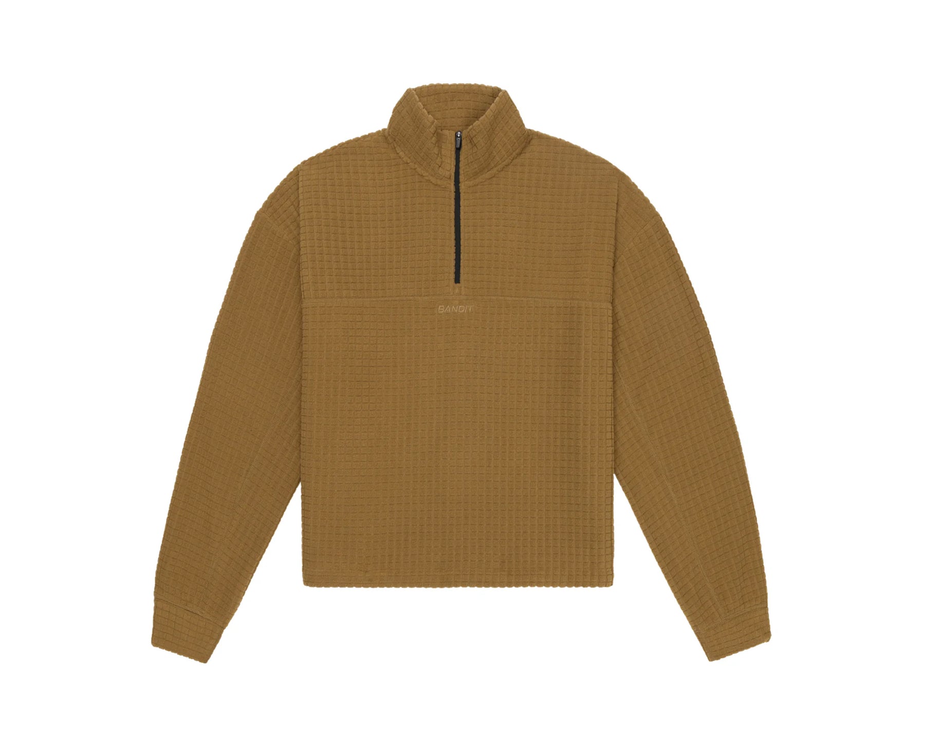 Bandit Women's MacroSoft Grid Quarter Zip Antique Brass - Mujer