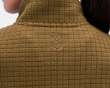 Bandit Women's MacroSoft Grid Quarter Zip Antique Brass - Mujer