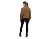 Bandit Women's MacroSoft Grid Quarter Zip Antique Brass - Mujer
