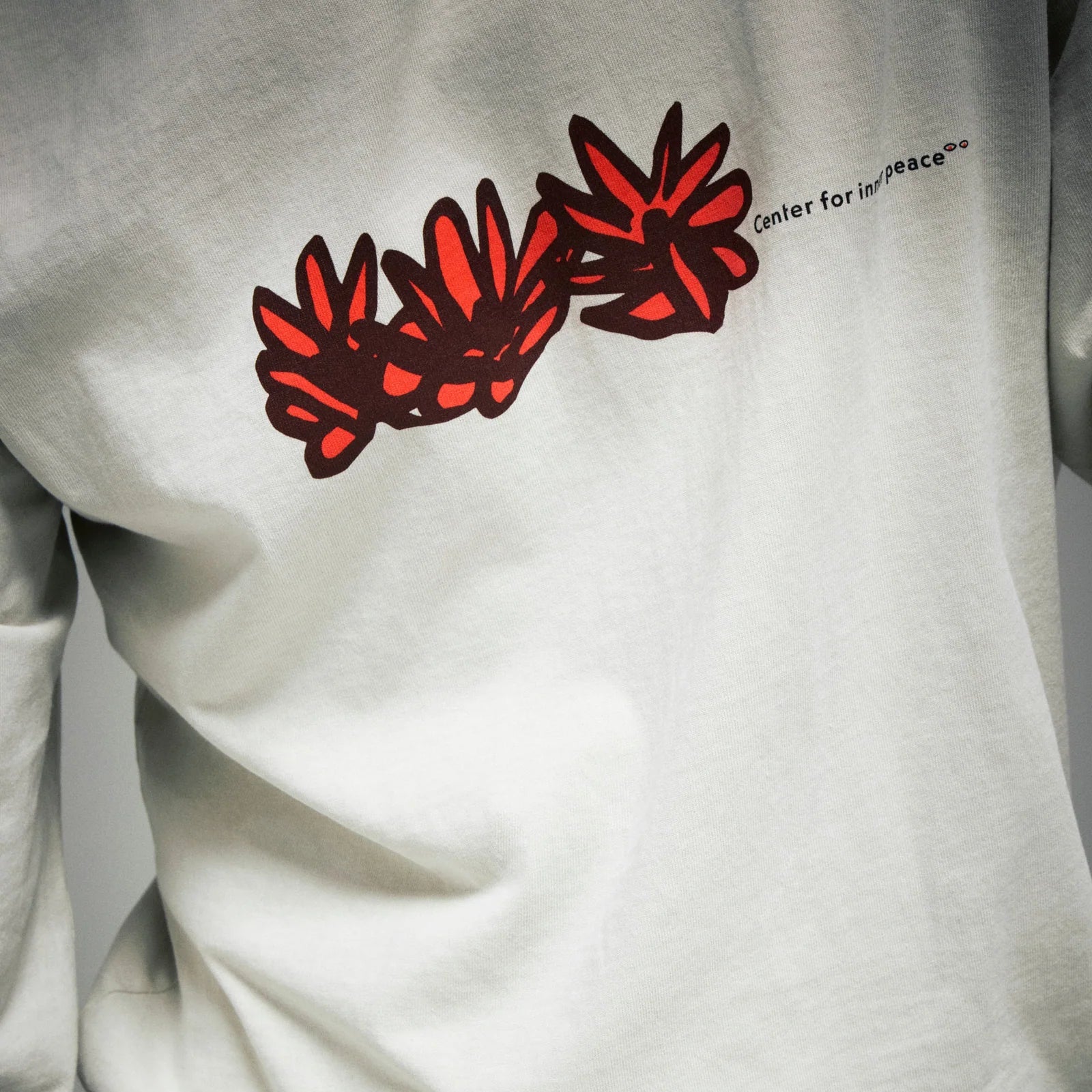 District Vision California Cotton Long Sleeve Tee CFIP Flowers Vintage White - Unisex