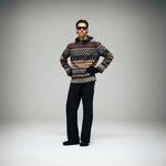 Jacquard Knit Crew Neck · Hombre