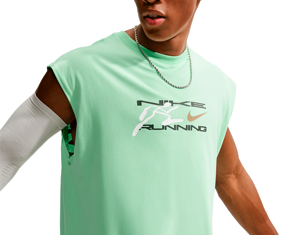 Playera de correr sin mangas Nike Dri-FIT Hombre Green