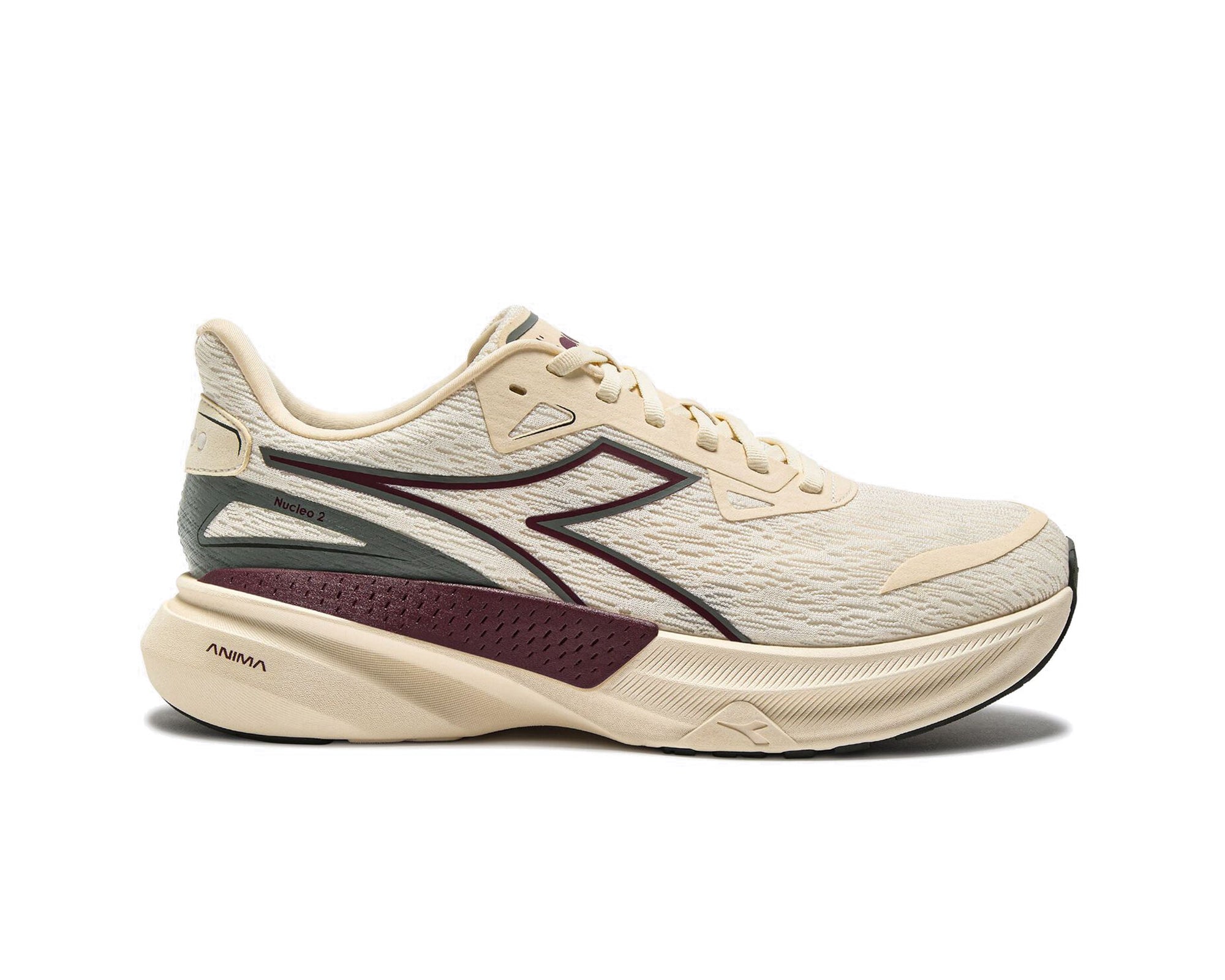 DIADORA Nucleo 2 - Hombre Whisper White/Maroon Banner