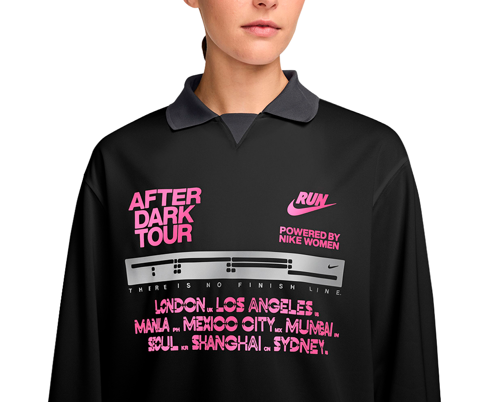 Playera Nike After Dark Tour Manga Larga Mujer