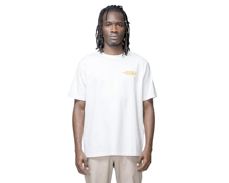 Hermanos Koumori Post Running High Flames Regular T-Shirt Blanca