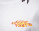 Hermanos Koumori Post Running High Flames Regular T-Shirt Blanca