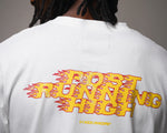 Hermanos Koumori Post Running High Flames Regular T-Shirt Blanca