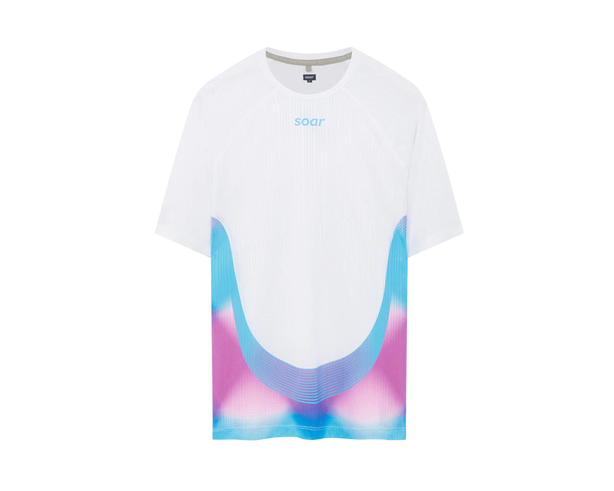 SOAR Race Tee - Hombre White/Magenta Blue