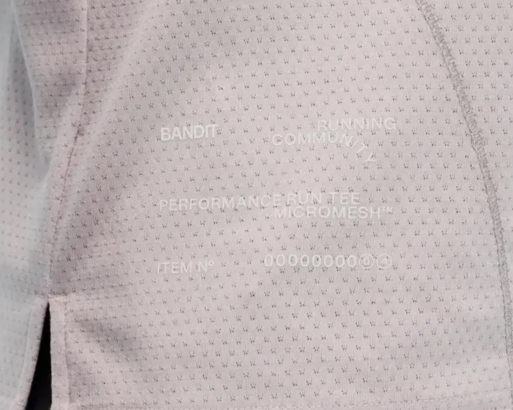 Bandit Micromesh™ Reflecto Stitch Run Tee Ash - Hombre