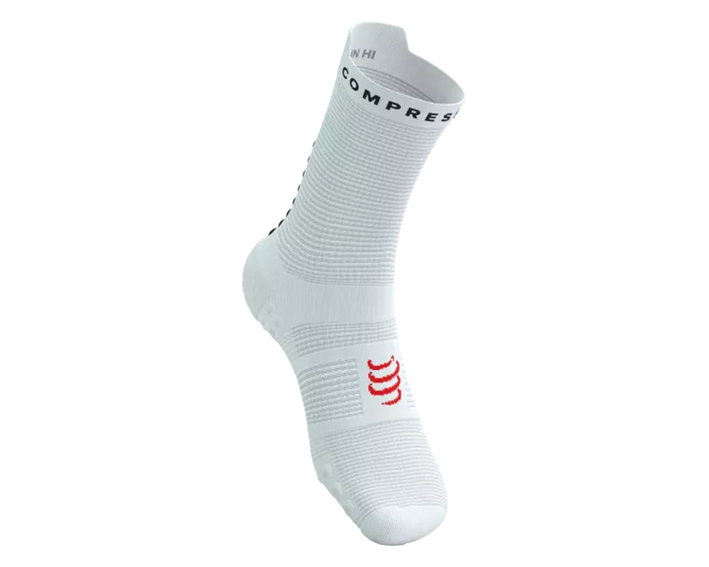 Calcetines Compressports  Pro Racing Socks White/Black Unisex