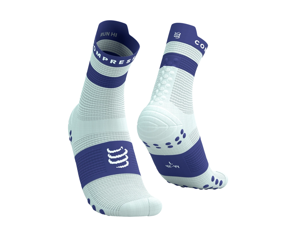Calcetines Compressports Pro Racing Socks V-4 High Star Orient Blue Unisex