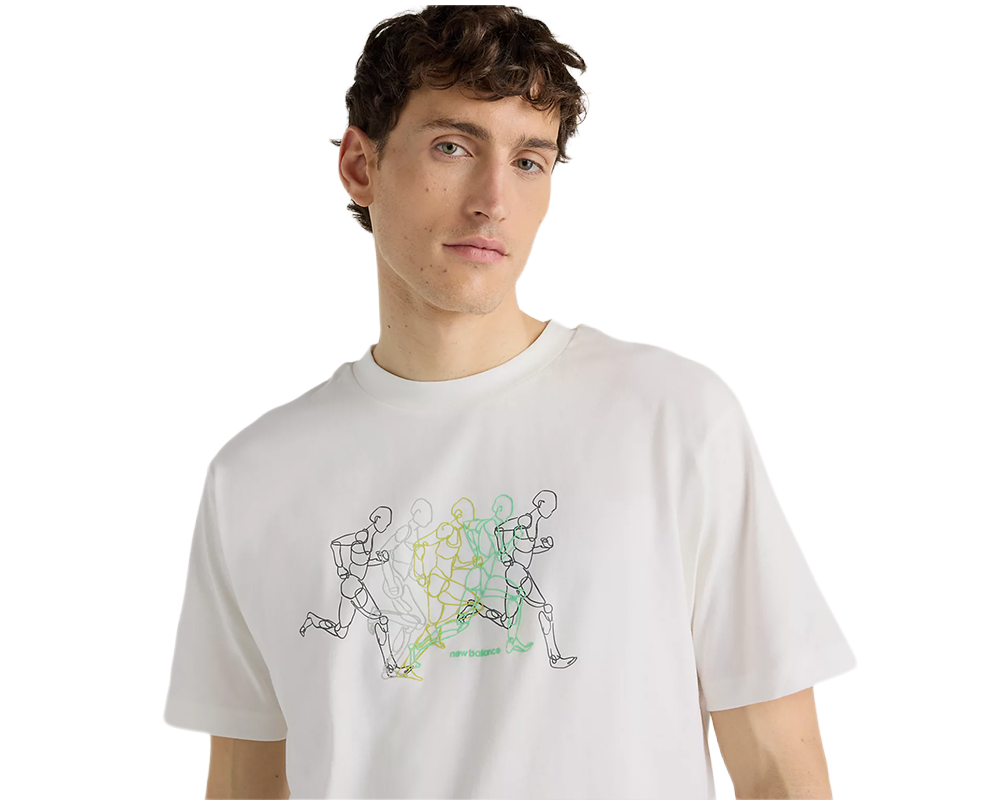 Playera de algodón New Balance Repeat Performance Runner para hombre