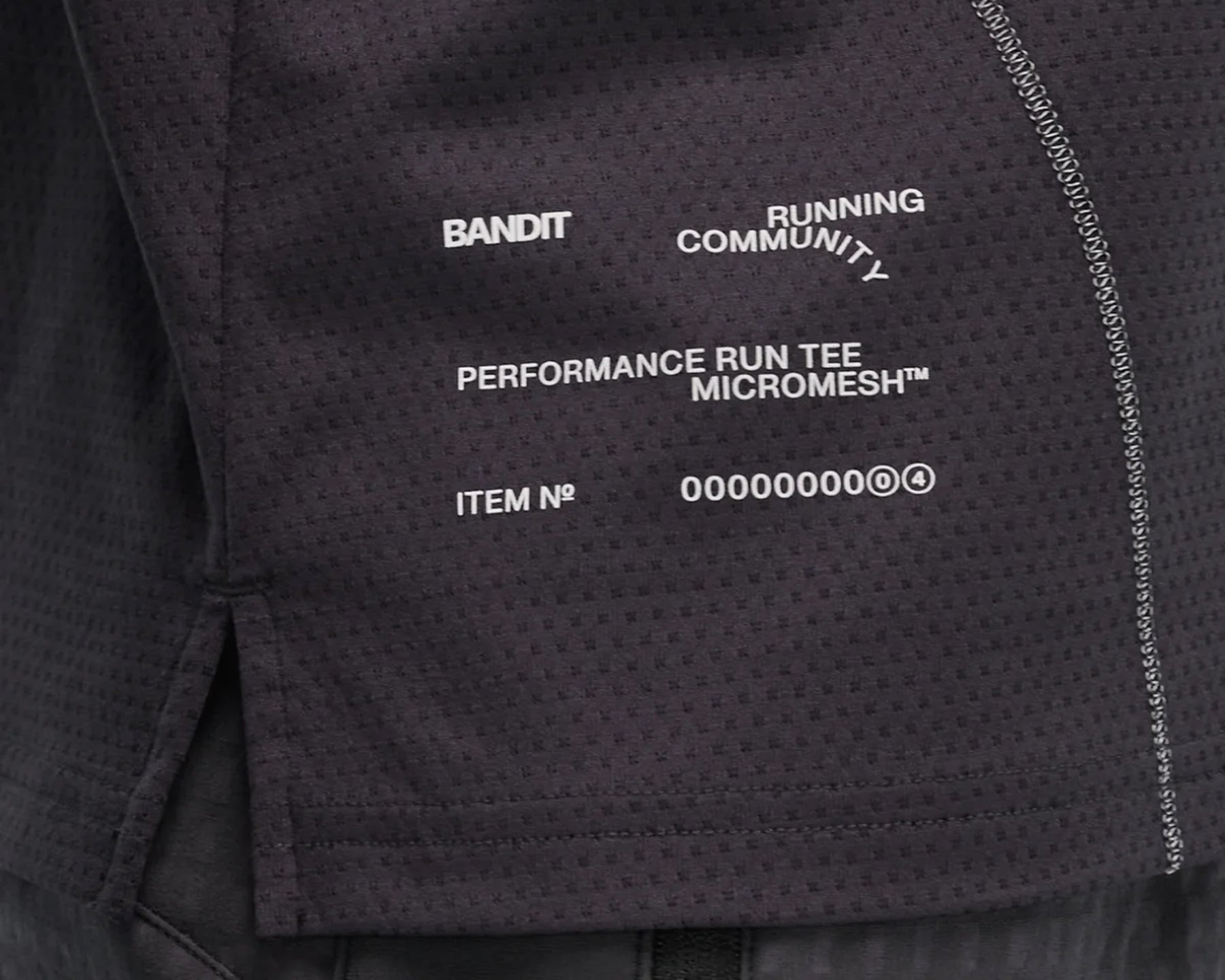 Bandit Micromesh™ Reflecto Stitch Run Tee Shadow - Hombre