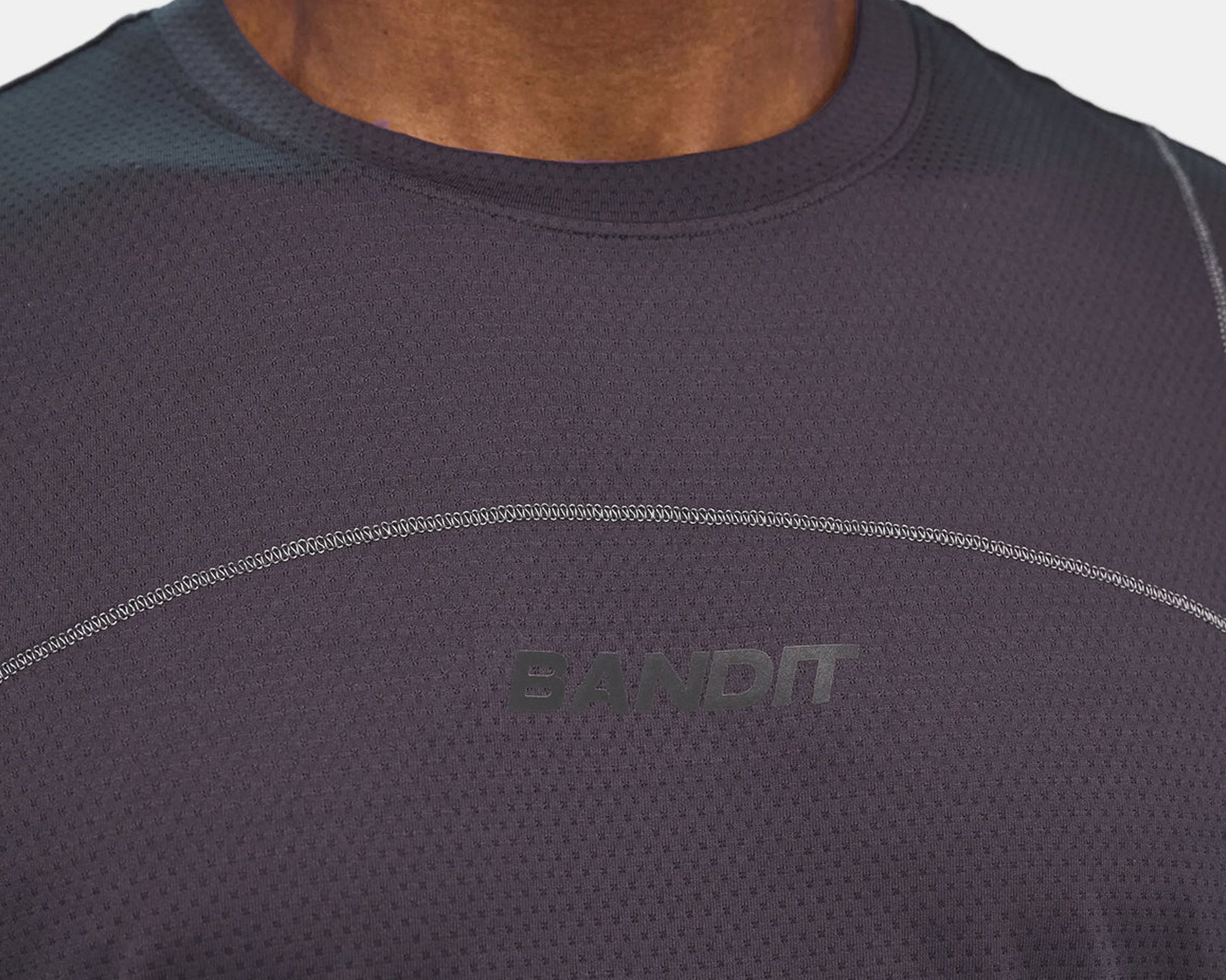 Bandit Micromesh™ Reflecto Stitch Run Tee Shadow - Hombre