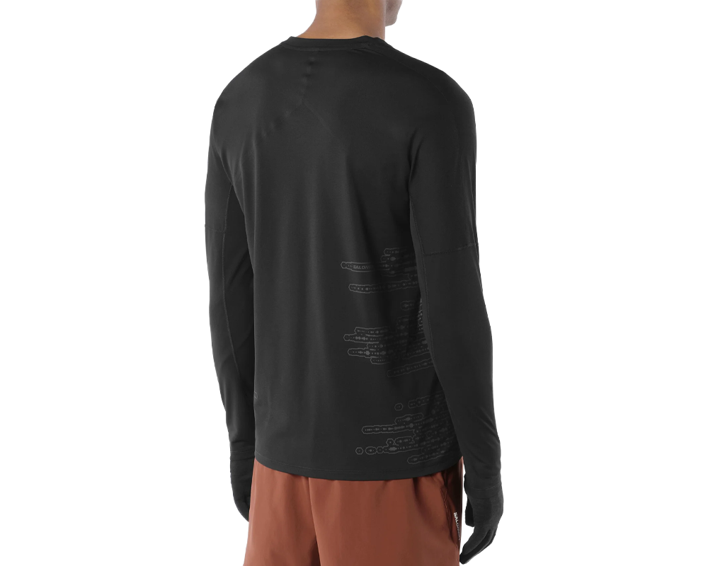 Playera de manga larga Salomon SENSE AERO GRAPHIC para hombre