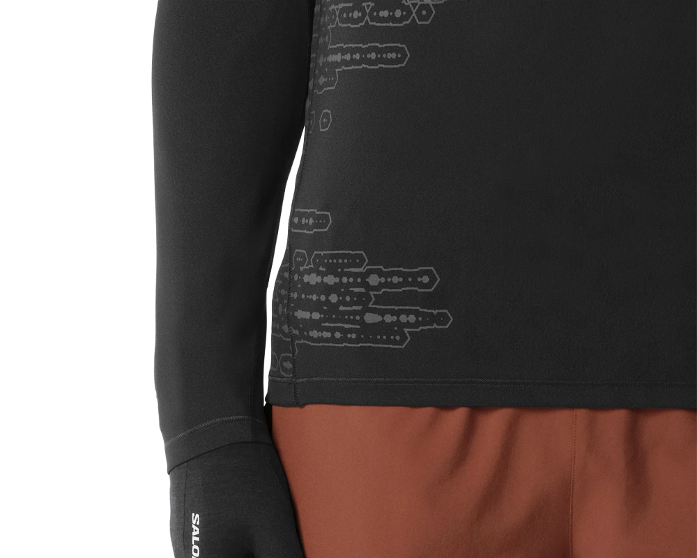 Playera de manga larga Salomon SENSE AERO GRAPHIC para hombre