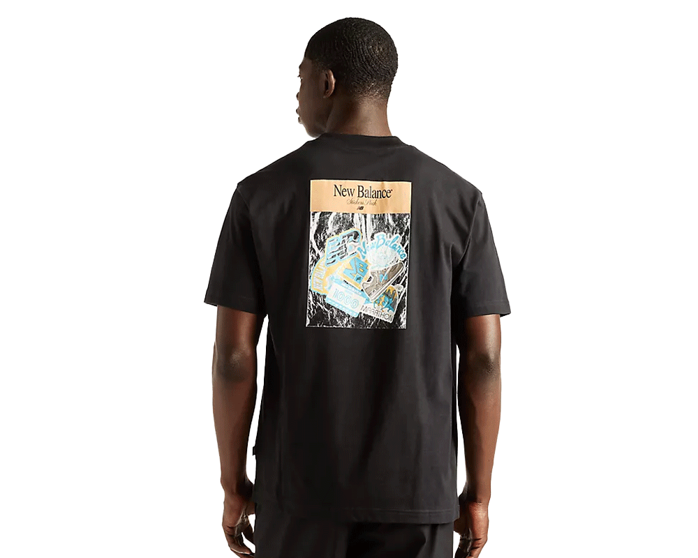 Playera de algodón New Balance Sticker Bundle Pack Hombre