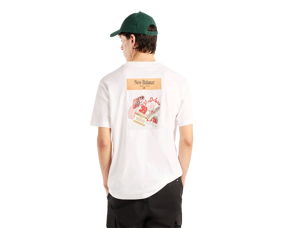 Playera de algodón New Balance Sticker Bundle Pack Hombre