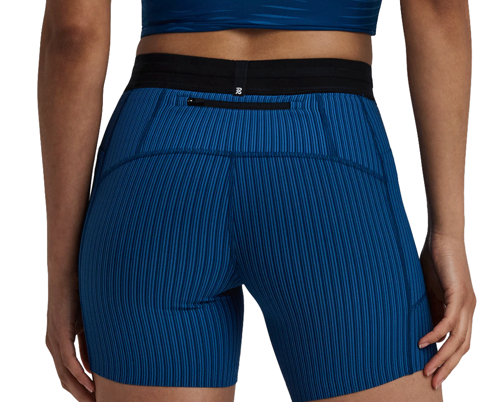 Bandit Striped Cadence 5" Compression Shorts Ink Blue / Aegean