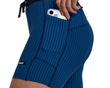 Bandit Striped Cadence 5" Compression Shorts Ink Blue / Aegean