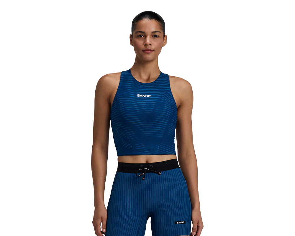 Bandit Striped Cadence 5" Compression Shorts Ink Blue / Aegean